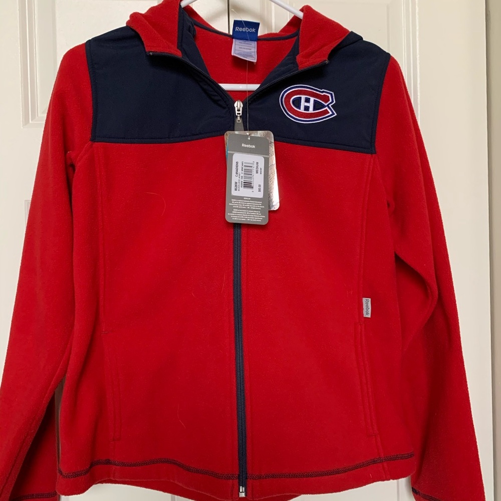 Montreal Canadiens Reebok Hooded Zip Fleece NWT